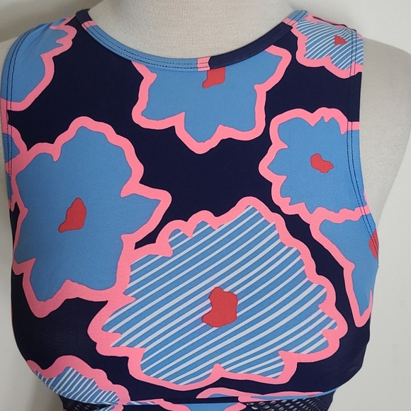 Blue Coordination Floral High-Neck Tankin… - Picture 5 of 10